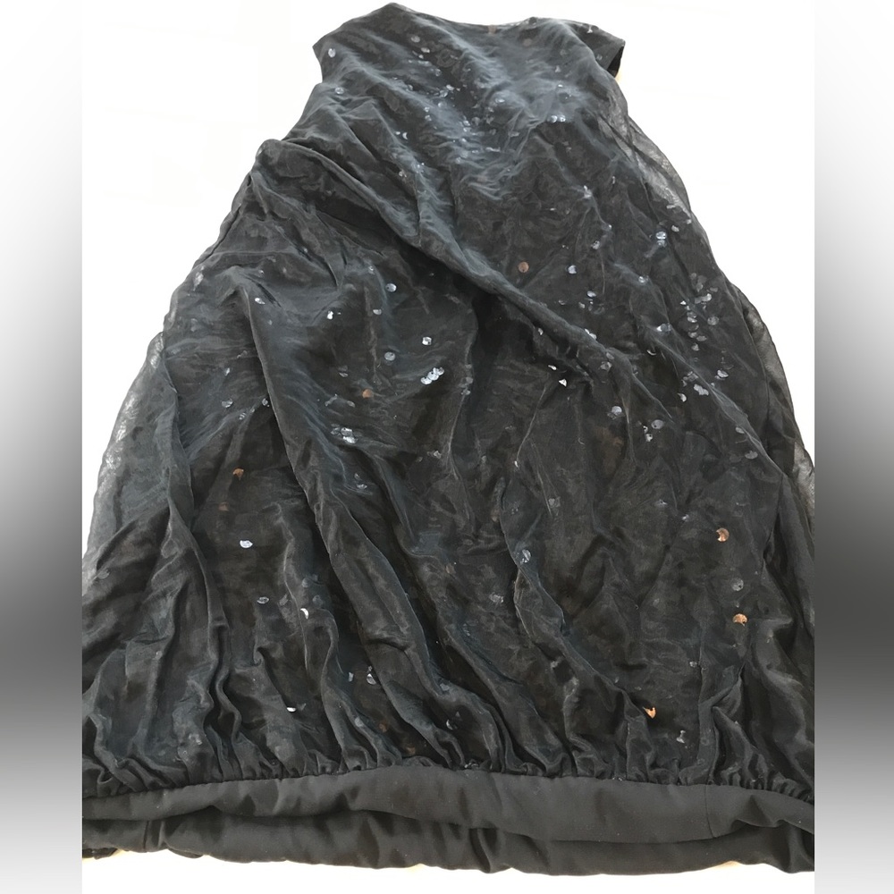 Diesel Black Gold Sequin Mini Cocktail Organza Dress XS